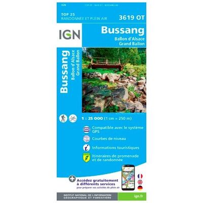 IGN - Bussang.Ballon D'Alsace.Le Grand Ballon - Carte topographique - Taille unique - Publicité IGN - Bussang.Ballon D'Alsace.Le Grand Ballon - Carte topographique - Taille unique - Publicité