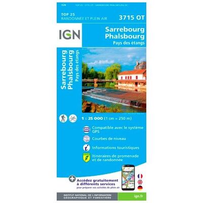 IGN - Sarrebourg.Phalsbourg.Pays Des Etangs - Carte topographique - Taille unique - Publicité IGN - Sarrebourg.Phalsbourg.Pays Des Etangs - Carte topographique - Taille unique - Publicité