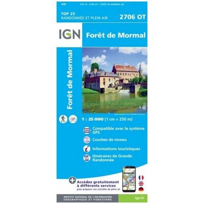 IGN - Forêt De Mormal - Carte topographique - Taille unique - Publicité IGN - Forêt De Mormal - Carte topographique - Taille unique - Publicité