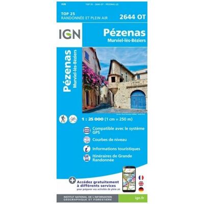 IGN - Pézenas / Murviel-Lès-Béziers - Carte topographique - Taille unique - Publicité IGN - Pézenas / Murviel-Lès-Béziers - Carte topographique - Taille unique - Publicité