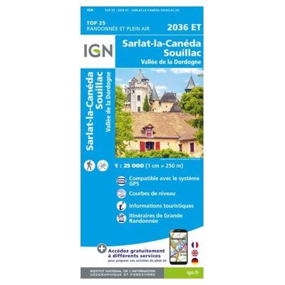 IGN - Sarlat-La-Canéda Souillac / Vallée De La Dordogne - Taille unique - Publicité IGN - Sarlat-La-Canéda Souillac / Vallée De La Dordogne - Taille unique - Publicité
