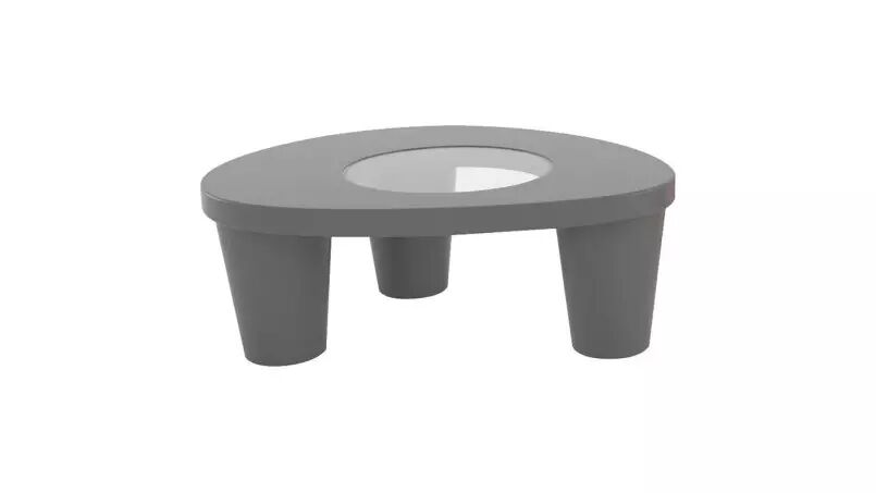 meubles moss Table basse Slide en polyéthylène et verre - Low Lita Table