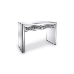 meubles moss Console coiffeuse 2 tiroirs miroir et strass - Manihi 110cm