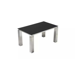 meubles moss Table à diner rectangulaire plateau verre et pieds chromés - Arklow