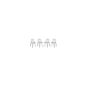 meubles moss Lot de 4 chaises transparente intérieur/exterieur polycarbonate - Swan