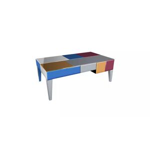 meubles moss Table basse design miroirs multicolores - Mona 120x70