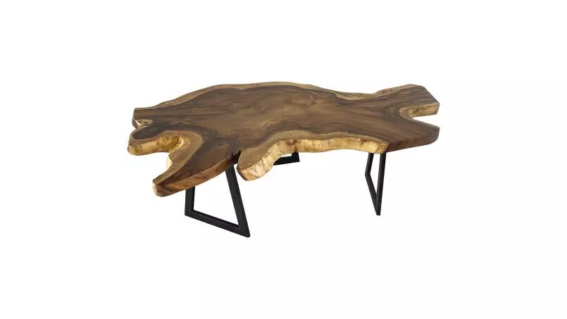 meubles moss Table basse en bois massif naturel - Suar Ø120