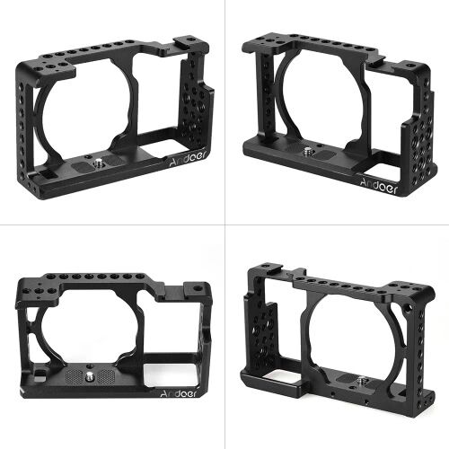 TOMTOP Andoer Protective Video Camera Cage Stabilizer Protector avec câble HD Clamp Clip pour Sony A6000 A6300 NEX7 ILDC pour monter le microphone Moniteur Trépied Accessoires d'éclairage