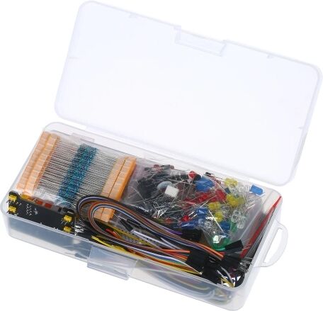 TOMTOP 830 Breadboard Set Electronics Component Starter DIY Kit avec boîte en plastique Compatible avec Arduino UNO R3 Package Package