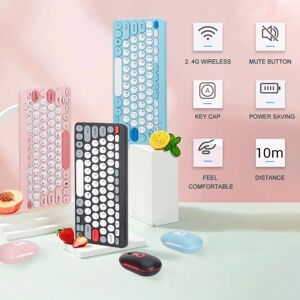 TOMTOP Ensemble clavier et souris sans fil 2.4G, ergonomique, Compact, silencieux, pour ordinateur et ordinateur portable - Publicité