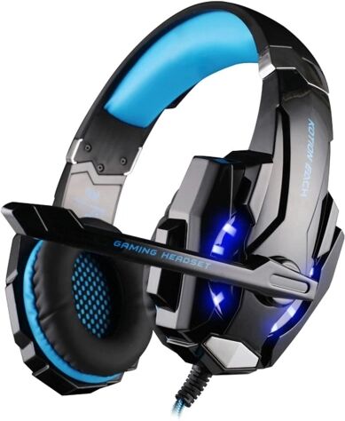 TOMTOP KOTION EACH G9000 3.5mm Gaming Headset Over Ear Game Headset Bruit Cancellation Earphone with Mic LED Light Volume Control for PS4 Laptop Tablet Mobile Phones Desktop PC Desktop PC