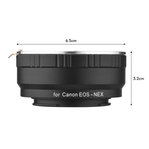 TOMTOP Andoer EOS-NEX Bague adaptateur d'objectif d'appareil photo avec remplacement de mise au point infini pour objectif Canon EOS vers Sony Alpha NEX E Mount Cameras NEX-3 NEX-5 NEX-5N A6000 A6500 NEX-C3 NEX-F3