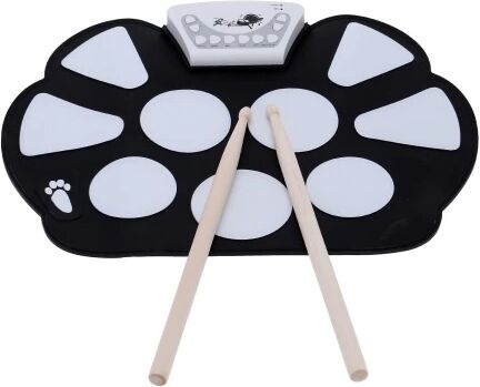 TOMTOP Portable Electronic Drum Pad Kit Silicon Foldable with Stick