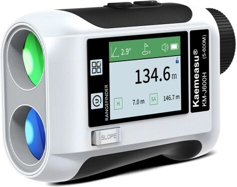 TOMTOP 600M/800M/1200M/1500M Golf Rangefinder Distancemètre avec écran tactile LCD 6.5X Agrandissement USB Rechargeable Range Finder avec verrouillage de la pente du haut-parleur