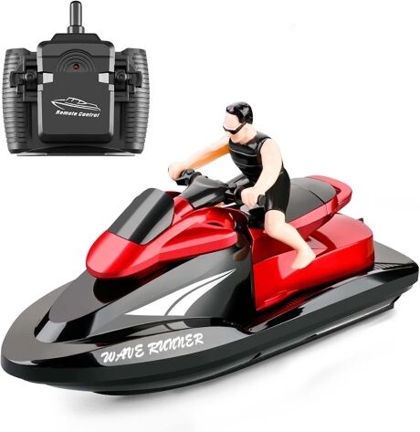 TOMTOP 809 2.4Ghz RC Motorboat RC Boat High Speed Remote Control Boat for Pools Lakes Waterproof Toy for Kids Boys and Girls