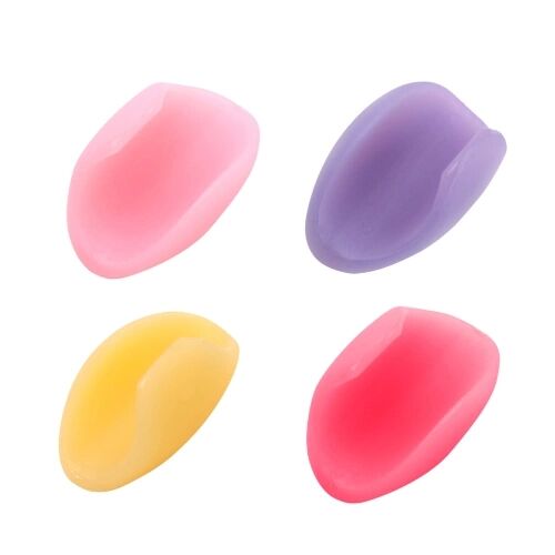 TOMTOP 4pcs Flute Thumb Rest Cushion Silicone Finger Cover Flute Wind Instrument Accessories (Random Color Delivery)