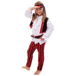 buttinette D&eacute;guisement pirate pour enfants, rouge/noir/blanc rouge - Publicité