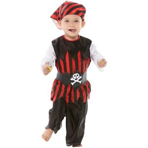 buttinette Costume de pirate pour b&eacute;b&eacute;s et petits enfants rouge - Publicité