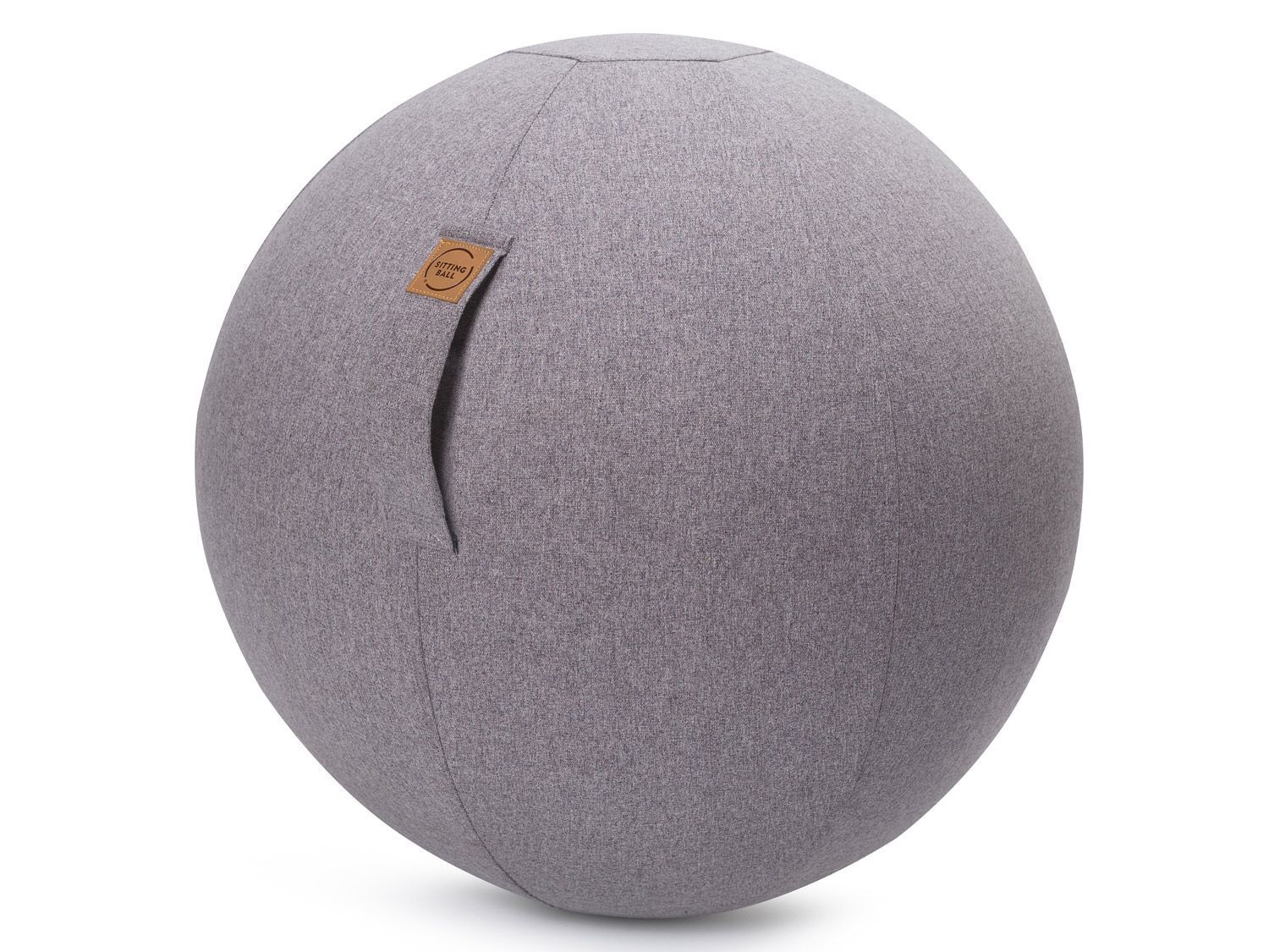 SITTING POINT Gym ball FELT, avec housse amovible et poignée avec velcro (gris)