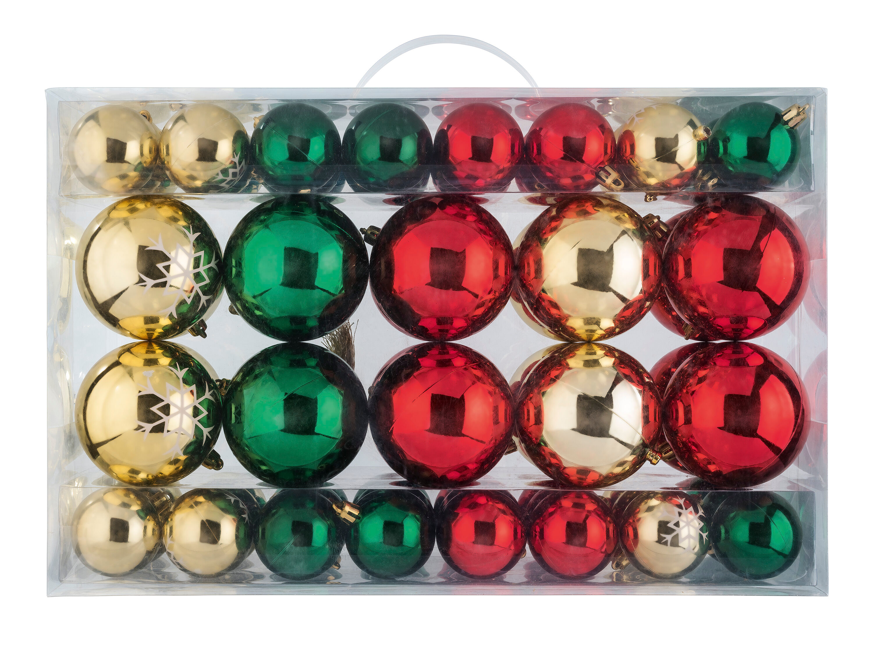 LIVARNO home Boules de Noël, 68 pièces (rouge/or/vert)