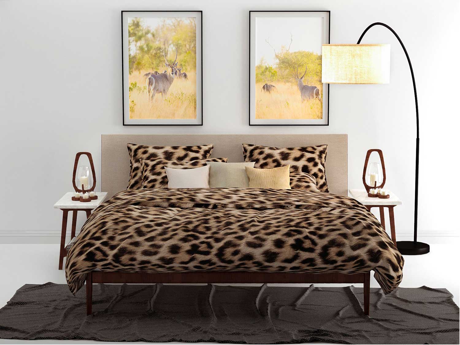 Face-2-Face Parure de lit en flanelle motif léopard, 135-200 x 200-220 cm (200 X 220 cm)