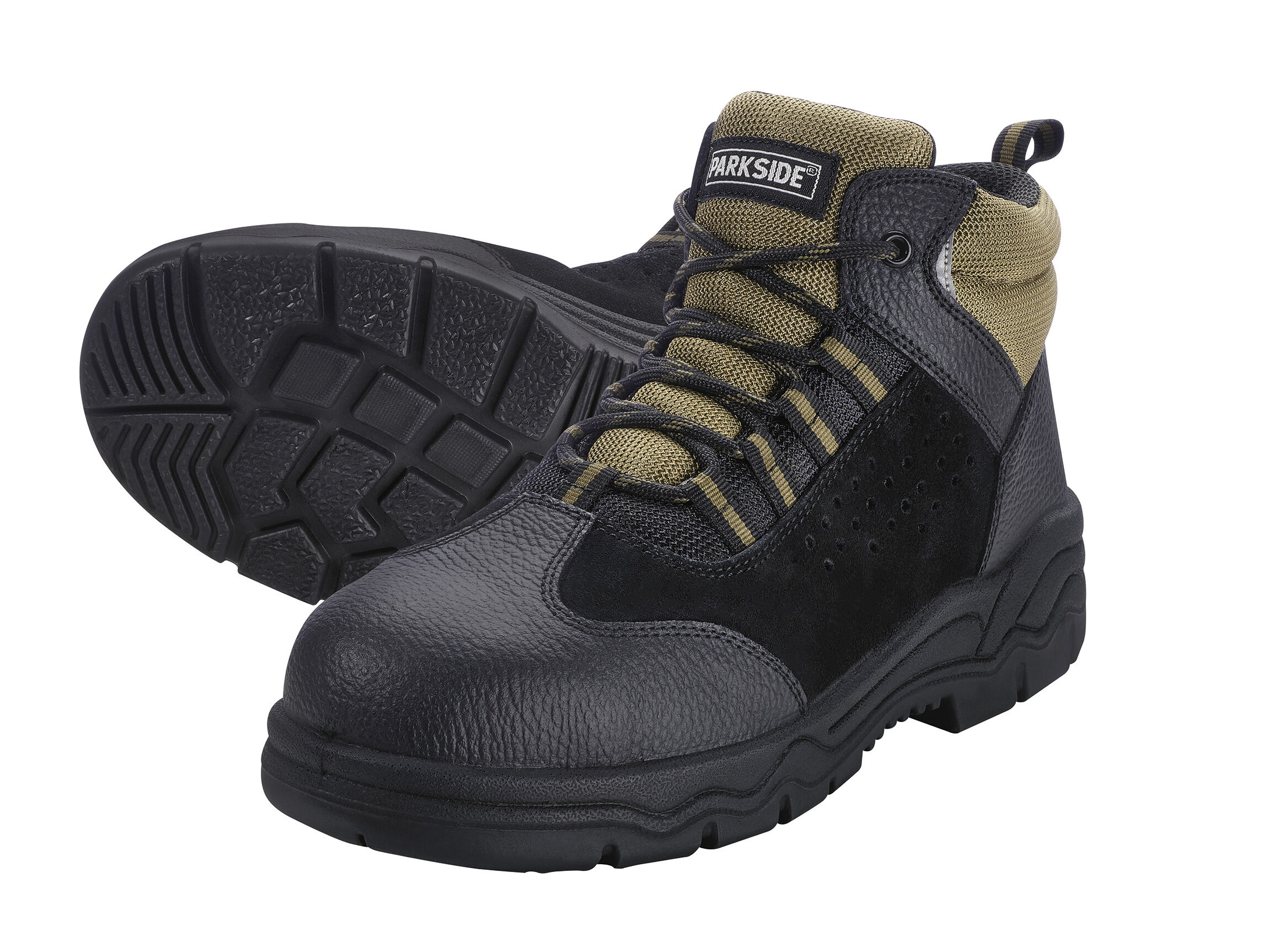 PARKSIDE® Chaussures de sécurité homme S3 (46, noir/kaki)