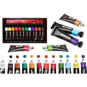 Lean Toys, Peinture loisirs créatifs, Ein Set Acrylfarben in einer Tube mit 12 Farben (12 ml) - Publicité Lean Toys, Peinture loisirs créatifs, Ein Set Acrylfarben in einer Tube mit 12 Farben (12 ml) - Publicité