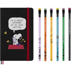 Moleskine, Cahier + bloc-notes, Set Peanuts (Large 13x21, À rayures) - Publicité Moleskine, Cahier + bloc-notes, Set Peanuts (Large 13x21, À rayures) - Publicité