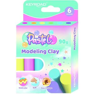 Keyroad Plastiline, ronde, 6x15g, pastel, boîte, mélange de couleurs - Publicité Keyroad Plastiline, ronde, 6x15g, pastel, boîte, mélange de couleurs - Publicité