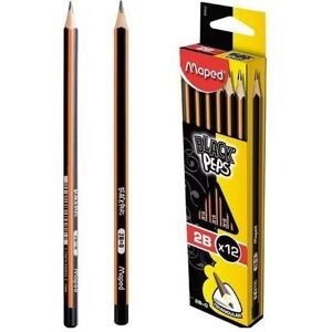 Maped, Crayon à papier + critérium, Crayon Blackpeps 2B (12 pièces) (2.20 mm, 2B, 12x) - Publicité Maped, Crayon à papier + critérium, Crayon Blackpeps 2B (12 pièces) (2.20 mm, 2B, 12x) - Publicité