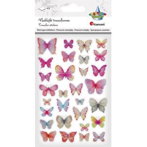 Cozywood, Autocollants, Transferaufkleber mit rosa und blauen Schmetterlingen (2 Autocollants) - Publicité Cozywood, Autocollants, Transferaufkleber mit rosa und blauen Schmetterlingen (2 Autocollants) - Publicité