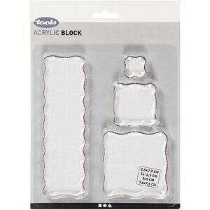 Ensemble de blocs de tampons Creativ Company - 4 pièces Transparent - Publicité Ensemble de blocs de tampons Creativ Company - 4 pièces Transparent - Publicité