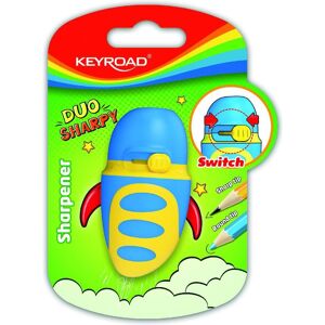 Keyroad, Taille-crayons, Duo sharpy taille-crayon en plastique, multifonctionnel, simple, avec récipient, blister, mélange - Publicité Keyroad, Taille-crayons, Duo sharpy taille-crayon en plastique, multifonctionnel, simple, avec récipient, blister, mélange - Publicité