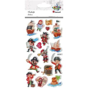 Titanum, Autocollants, Konvexe Piratenaufkleber, Mix, 16 Stk (16 Autocollants) - Publicité Titanum, Autocollants, Konvexe Piratenaufkleber, Mix, 16 Stk (16 Autocollants) - Publicité