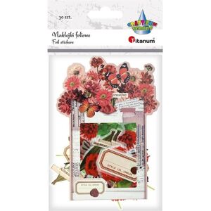 Titanum, Autocollants, Folienaufkleber Rote Blumen 30 Stk (30 Autocollants) - Publicité Titanum, Autocollants, Folienaufkleber Rote Blumen 30 Stk (30 Autocollants) - Publicité