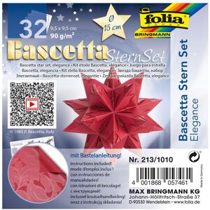 Folia, Tampon encreur, Bringmann Set d'étoiles Bascetta 9,5x9,5cm rouge,32 feuilles - Publicité Folia, Tampon encreur, Bringmann Set d'étoiles Bascetta 9,5x9,5cm rouge,32 feuilles - Publicité