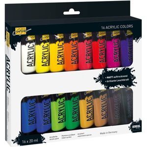 Set de Peintures Acryliques Kreul Solo Goya - 16 Couleurs - Publicité Set de Peintures Acryliques Kreul Solo Goya - 16 Couleurs - Publicité