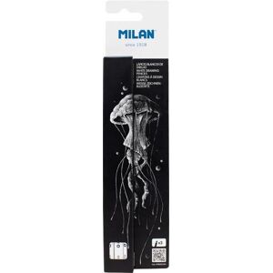 Milan, Crayon à papier + critérium, Crayon à charbon blanc 3 pcs. MAILAND (4 mm, 3x) - Publicité Milan, Crayon à papier + critérium, Crayon à charbon blanc 3 pcs. MAILAND (4 mm, 3x) - Publicité