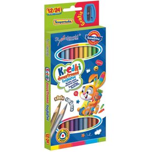 St. Majewski, Crayon à papier + critérium, École BAMBINO crayons triangulaires double face 12/24 couleurs + taille-crayon (12x) - Publicité St. Majewski, Crayon à papier + critérium, École BAMBINO crayons triangulaires double face 12/24 couleurs + taille-crayon (12x) - Publicité