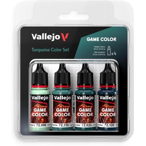 Vallejo, Peinture loisirs créatifs, Turquoise Color Set 18 ml (18 ml) - Publicité Vallejo, Peinture loisirs créatifs, Turquoise Color Set 18 ml (18 ml) - Publicité