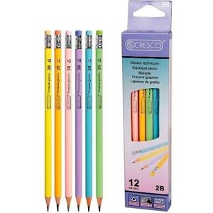 Cresco, Crayon à papier + critérium, Dreiecksstift 2B mit Radiergummi Pastell 12 Stk. (2B, 12x) - Publicité Cresco, Crayon à papier + critérium, Dreiecksstift 2B mit Radiergummi Pastell 12 Stk. (2B, 12x) - Publicité