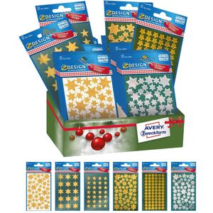 Z-Design, Autocollants, Assortiment d'autocollants de Noël Étoiles - Publicité Z-Design, Autocollants, Assortiment d'autocollants de Noël Étoiles - Publicité