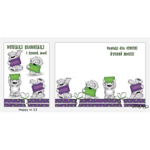 Stamp, Tampon encreur, Carte B6 joyeuse + modèle d'enveloppe n° 23 - Publicité Stamp, Tampon encreur, Carte B6 joyeuse + modèle d'enveloppe n° 23 - Publicité