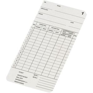 Cartes de tampon Bürk Mobatime - 500 - Modèles K600-K2200 - Recto verso - Publicité Cartes de tampon Bürk Mobatime - 500 - Modèles K600-K2200 - Recto verso - Publicité