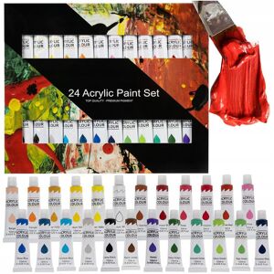 Peintures acryliques Maaleo - 24 pièces - 12ml - Peinture artistique & artisanat - Multicolore - Publicité Peintures acryliques Maaleo - 24 pièces - 12ml - Peinture artistique & artisanat - Multicolore - Publicité