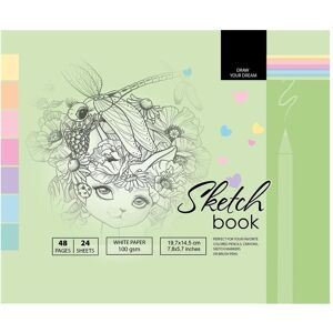 Fresh, Cahier + bloc-notes, Carnet de croquis 197x145/48K 100g TW (Blanc) - Publicité Fresh, Cahier + bloc-notes, Carnet de croquis 197x145/48K 100g TW (Blanc) - Publicité