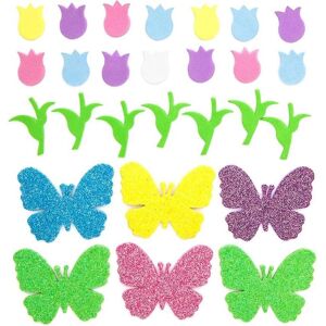 DP Craft, Autocollants, Schaumstoffaufkleber Tulpen und Schmetterlinge 92 Stk (92 Autocollants) - Publicité DP Craft, Autocollants, Schaumstoffaufkleber Tulpen und Schmetterlinge 92 Stk (92 Autocollants) - Publicité