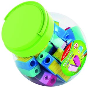 Keyroad, Taille-crayons, Color mate taille-crayons plastique, double, dans un tube, mélange de couleurs - Publicité Keyroad, Taille-crayons, Color mate taille-crayons plastique, double, dans un tube, mélange de couleurs - Publicité