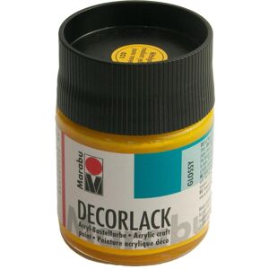 Marabu, Peinture loisirs créatifs, Vernis acrylique "Decorlack", jaune moyen, 50 ml, en pot (50 ml) - Publicité Marabu, Peinture loisirs créatifs, Vernis acrylique "Decorlack", jaune moyen, 50 ml, en pot (50 ml) - Publicité