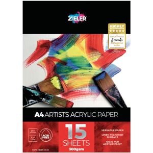 Zieler, Cahier + bloc-notes, - Acrylic & Oil - Pad A4 (609290025) (A4, Blanc) - Publicité Zieler, Cahier + bloc-notes, - Acrylic & Oil - Pad A4 (609290025) (A4, Blanc) - Publicité